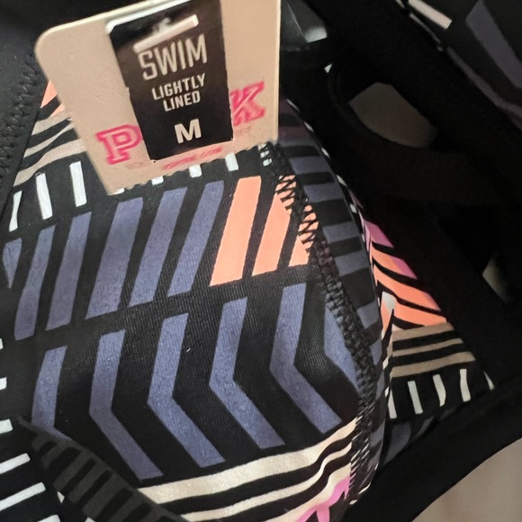 NWT VS PINK Dark Geo Triangle Wrap Bikini Top - Picture 7 of 8